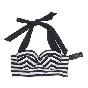 NWT Torrid Long Line B/W Swim Top